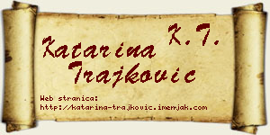 Katarina Trajković vizit kartica